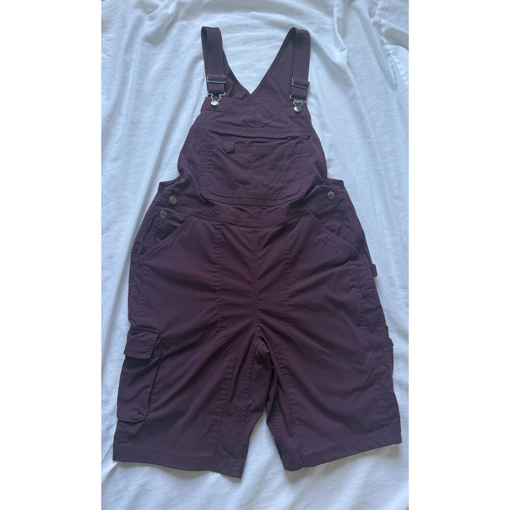 DULUTH TRADING Heirloom Gardening Overalls Shorts Shortalls Mulberry Sz M